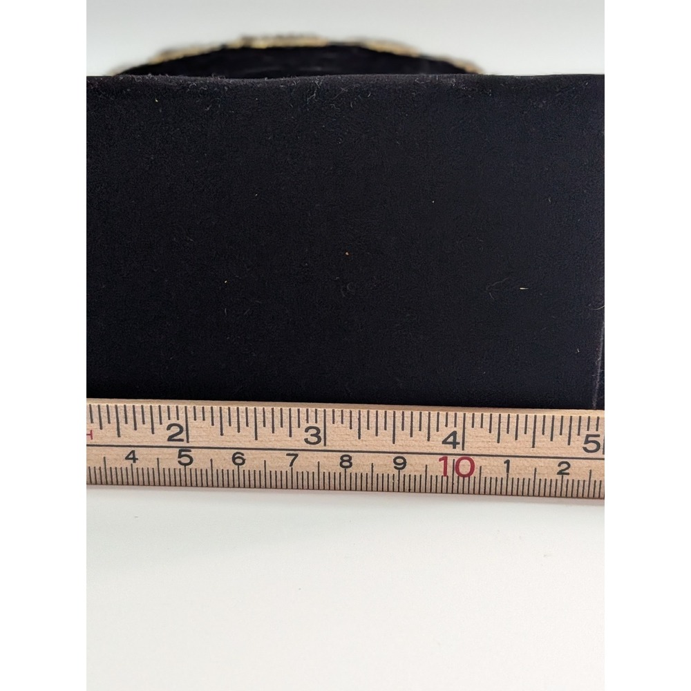 Vintage Style Black Velvet Beaded Crossbody Evening Bag Jeweled Gemstone Clutch - Picture 16 of 16